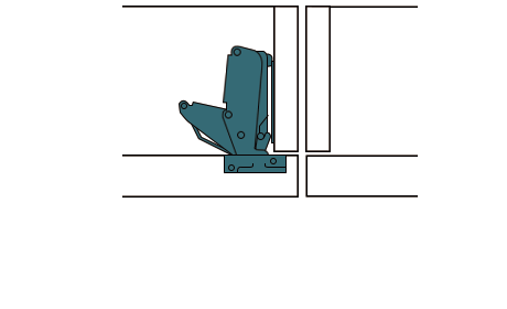 Example 2 Motion of concealed hinge